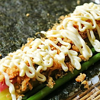 芦笋肉松反转寿司的做法图解10