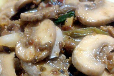 豉香口蘑炒肉片