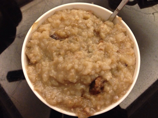 Walnut porridge (supplementary food for babies)