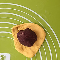 无油低糖-玫瑰豆沙南瓜饼的做法图解8
