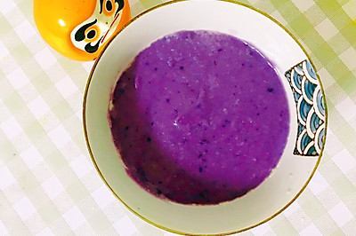 辅食日记—紫薯山药燕麦糊
