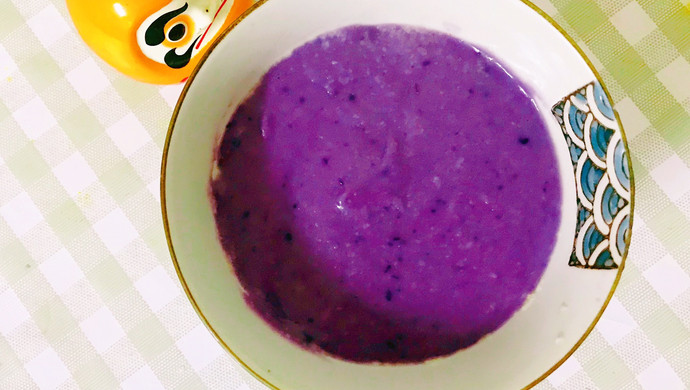 辅食日记—紫薯山药燕麦糊