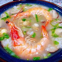#刘畊宏女孩减脂饮食#海虾扇贝香菇粥的做法图解10