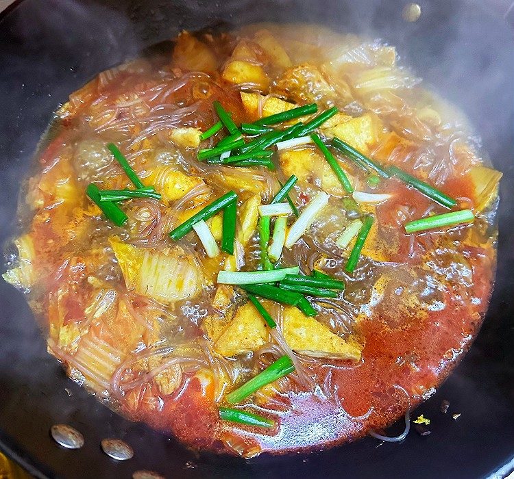 白菜粉条豆腐煲烩菜的做法