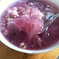 紫薯薏米银耳汤的做法图解2