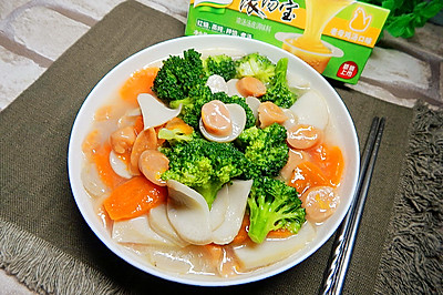上汤杏鲍姑西兰花