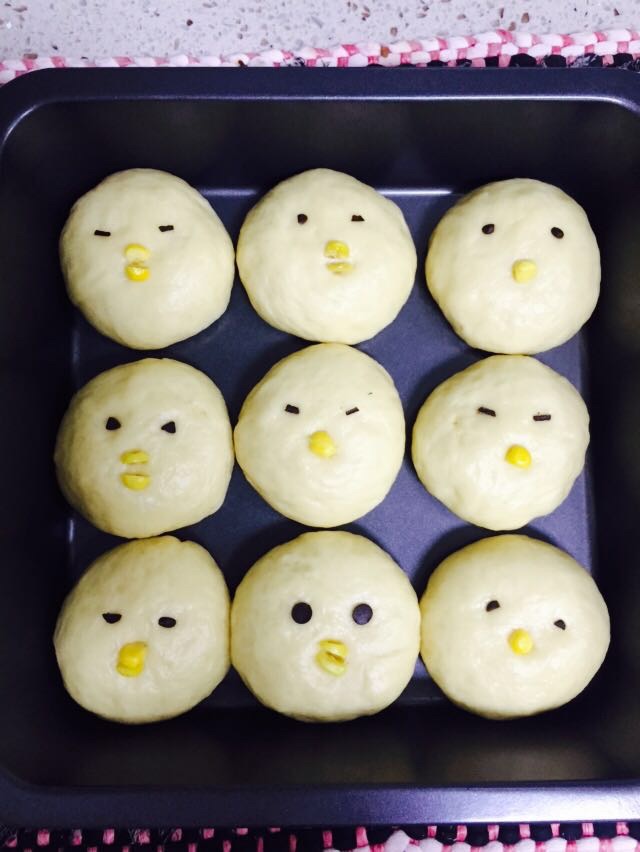 网红萌萌哒小鸡椰蓉小餐包的做法图解7