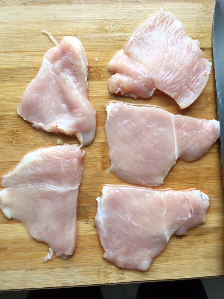 生煎鸡胸肉的做法图解1