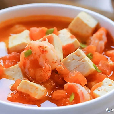 鲜虾烩豆腐 宝宝辅食食谱