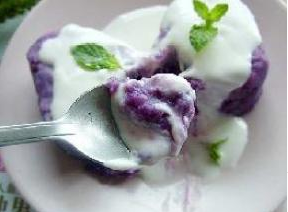 宝宝菜谱----酸奶紫薯泥（12+）