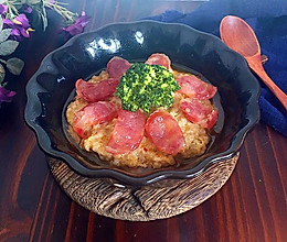 腊肠蒸肉饼#我动了你的奶酪#的做法