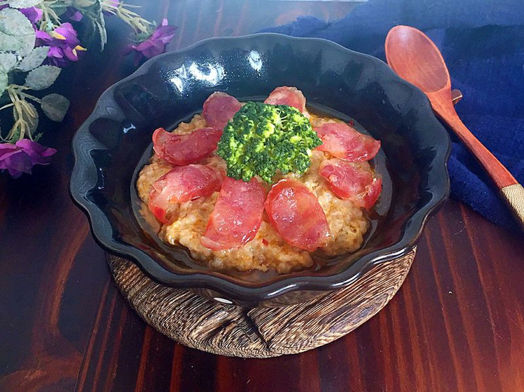 腊肠蒸肉饼的做法