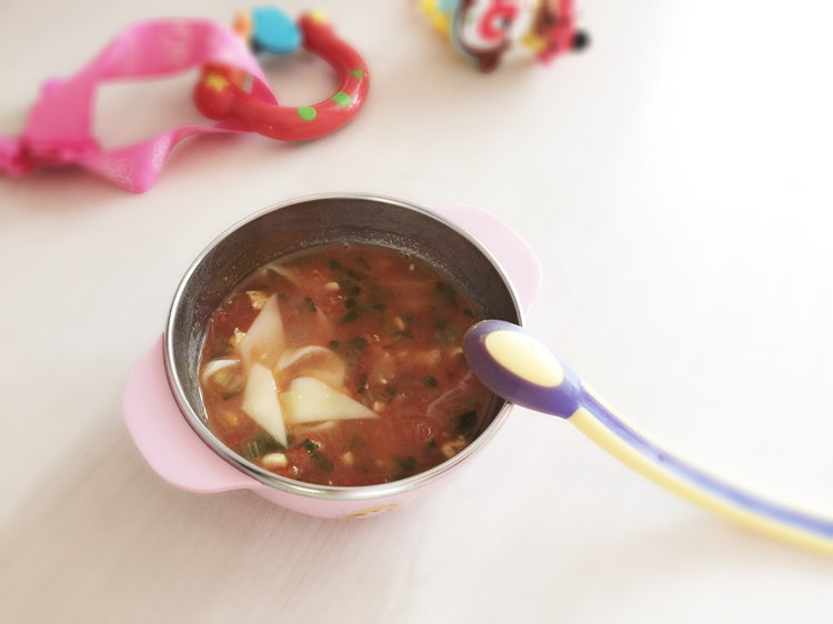 番茄鸡肉柳叶面 宝宝辅食的做法