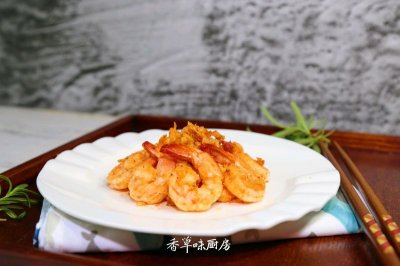 蒜香黄油爆虾（不用蕃茄酱）