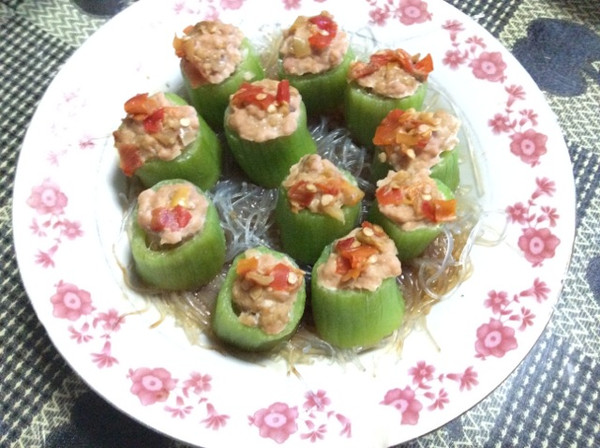 丝瓜酿肉末