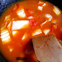 辣白菜豆腐汤的做法图解3