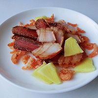 腊肉虾红莲花粥的做法图解3