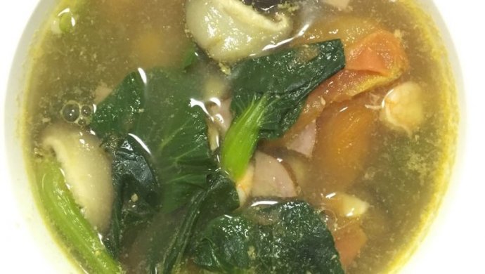 虾仁杂蔬汤