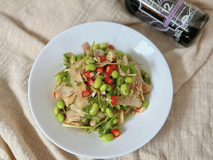 杏鲍菇拌毛豆的做法