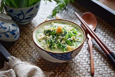 海鲜茼蒿小豆腐