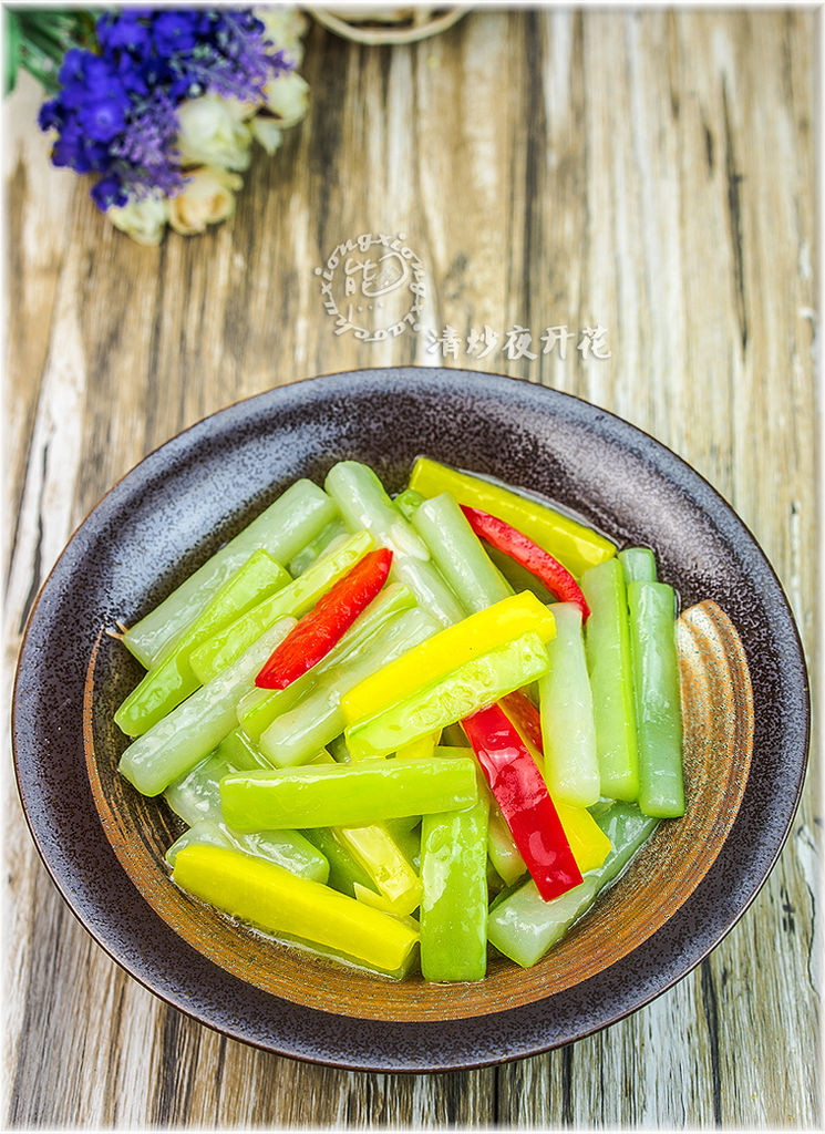 美食大王牌试吃菜品《清炒夜开花》的做法