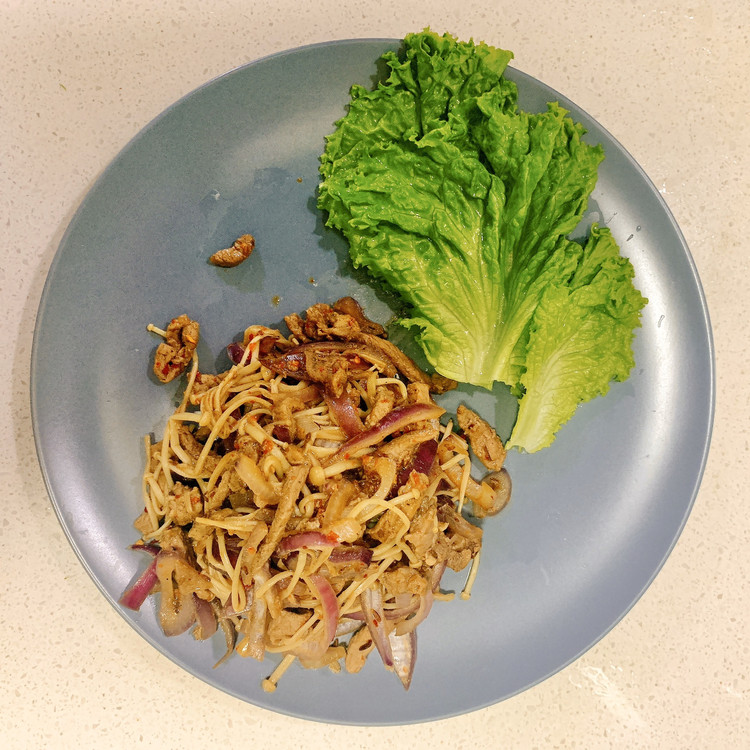 孜然金针菇牛肉的做法
