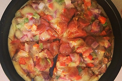 牛肉烤肠甜辣pizza