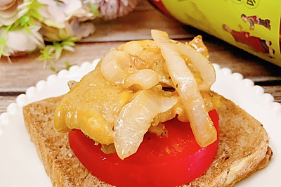 罗勒风味鸡腿排吐司