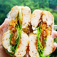 燕麦亚麻籽贝果三明治—低卡低脂的做法图解12