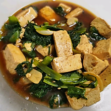 小白菜炖柴锅豆腐