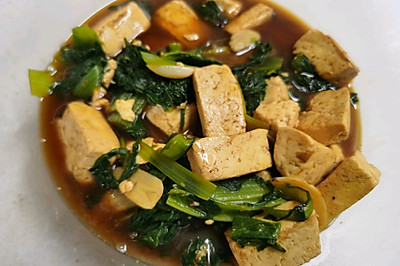 小白菜炖柴锅豆腐