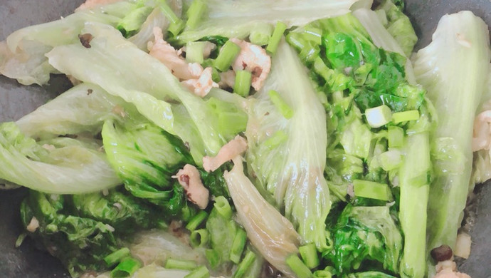 豆豉蒜蓉肉片炒生菜