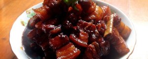 Simple version of braised pork Benbang cuisine - thick oil and red sauce