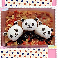 熊猫咖喱饭团的做法图解2