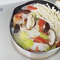 减脂番茄蘑菇蔬菜汤，一个星期瘦五斤#洗手做羹汤#的做法图解5