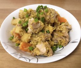 小米蒸鸡腿的做法