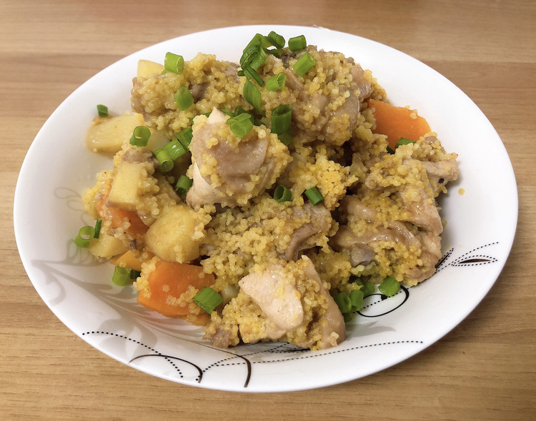 小米蒸鸡腿的做法