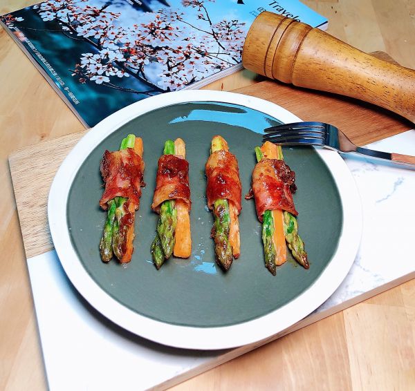 培根芝士芦笋卷