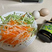 #让宝贝爱上每一顿饭#儿童三丝煎蛋饼的做法图解1