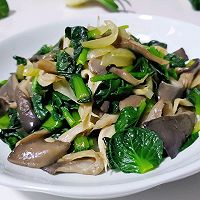 葱香蘑菇乌塌菜的做法图解6