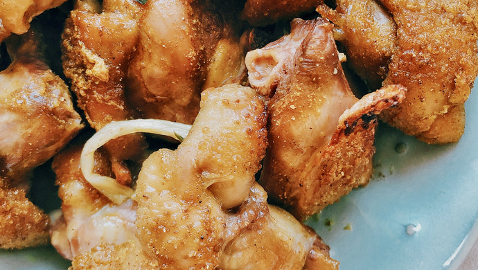 『无油酥皮』简易版盐焗鸡|烤箱版