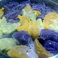 紫绿橙彩色肉馅水饺的做法图解4