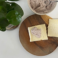 芋泥三明治 芋泥草莓牛奶的做法图解3