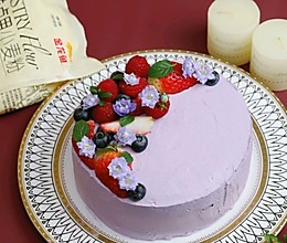 水果紫薯鲜奶蛋糕的做法