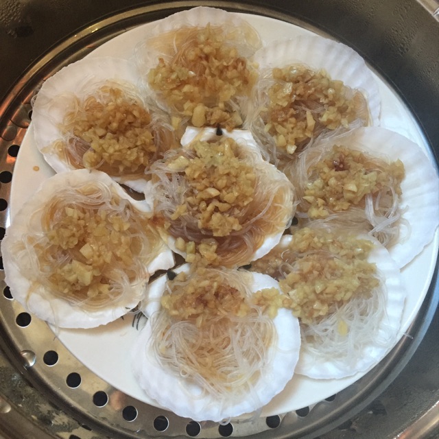 蒜蓉粉丝蒸扇贝的做法图解13