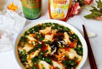 #鸡汁入家宴 感恩正当“食”#鸡汁紫菜虾皮水饺的做法