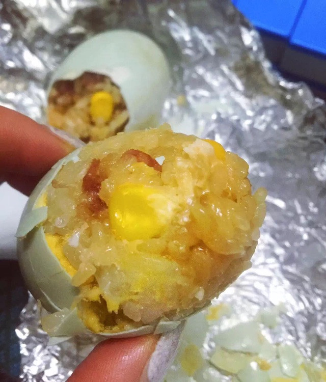 咸蛋糯米饭的做法