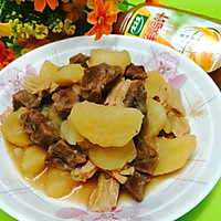 #太太乐鲜鸡汁玩转健康快手菜#牛肉炖土豆腐竹的做法图解11