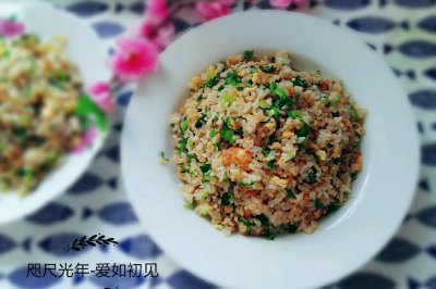 小白菜葱香蛋炒饭