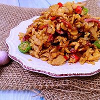 炒鸡下饭！萝卜干炒熏肉的做法图解6